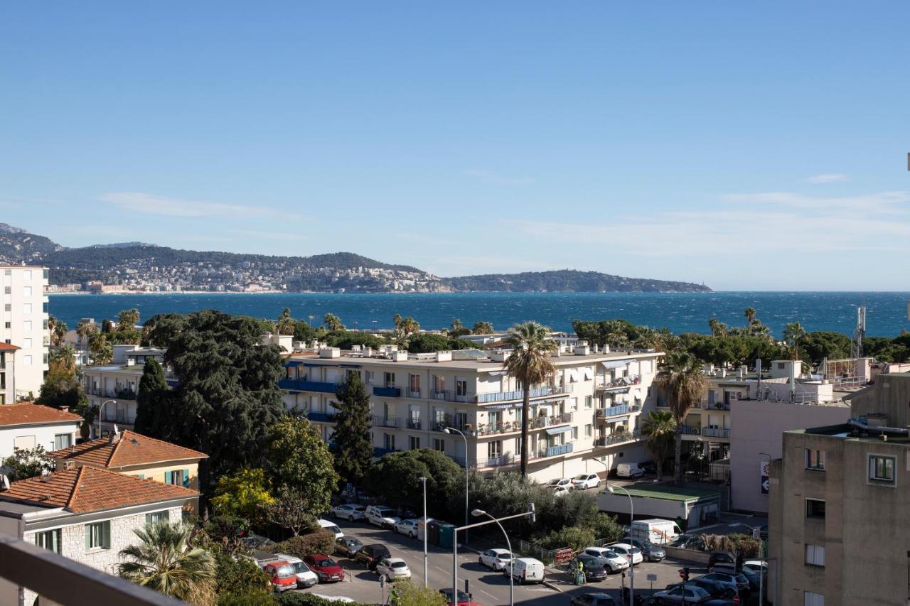 Studio With Terrace And Sea View, 10 Min To The Beach Nizza Kültér fotó