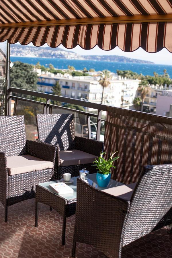 Studio With Terrace And Sea View, 10 Min To The Beach Nizza Kültér fotó